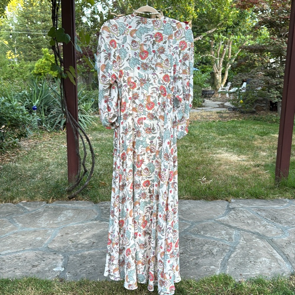 ☮️ Free People; BEAUTIFUL & Romantic “Earthfolk” Floral Maxi Dress in Sz. Small! - Picture 13 of 16
